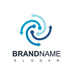 Arrow logo Design Template, Circle Arrow Technology Symbol