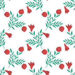 Pomegranate seamless pattern