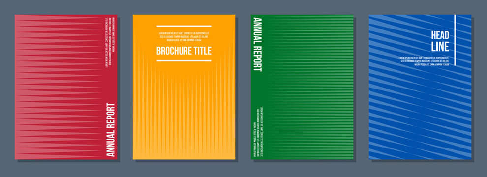 colorful brochure cover with lines. vector illustration