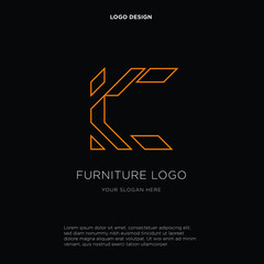 initial letter C logo design vector inspiration. Vector business branding isolated on dark background