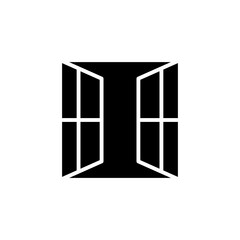 window icon solid style vector for your web design	