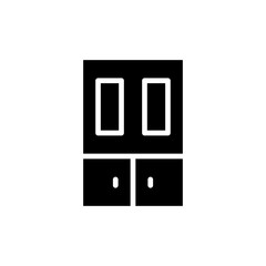 wardrobe icon solid style vector for your web design