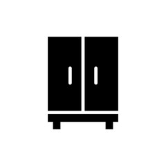  wardrobe icon solid style vector for your web design