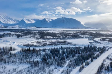 Papier Peint photo autocollant Denali Alaska Aerial