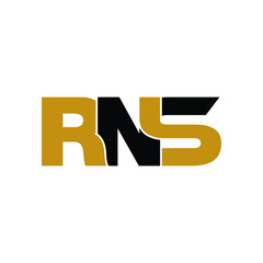 RNS letter monogram logo design vector
