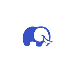 Simple modern flat elephant vector. 
Business logo template. Animal icon design inspiration