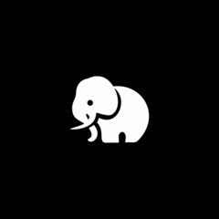 Simple modern flat elephant vector. 
Business logo template. Animal icon design inspiration