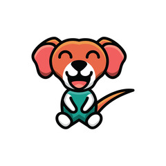 Simple Mascot Logo Design Dog. Abstract emblems, design concepts, logos, logo type elements