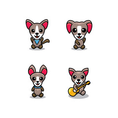 Obraz premium Simple Mascot Logo Design Dog. Abstract emblems, design concepts, logos, logo type elements