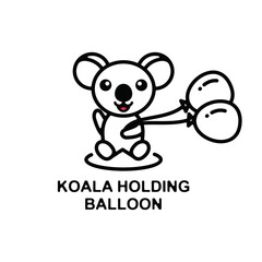 Simple Mascot Logo Design Koala. Abstract emblems, design concepts, logos, logo type elements