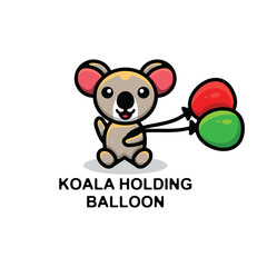 Simple Mascot Logo Design Koala. Abstract emblems, design concepts, logos, logo type elements