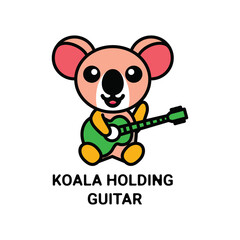 Simple Mascot Logo Design Koala. Abstract emblems, design concepts, logos, logo type elements
