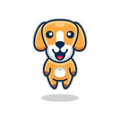 Simple Mascot Logo Design Dog. Abstract emblems, design concepts, logos, logo type elements