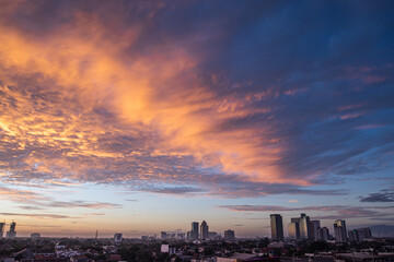 Fototapeta na wymiar Sunrise of Jakarta, Indonesia_01