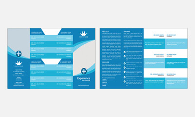 Fourfold Brochure, Hospital Brochure Design,  Creative Brochure Design, Flyer Design, Print Design. 