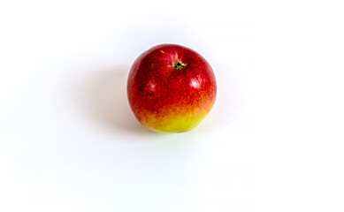 photo red apple on a white background close up