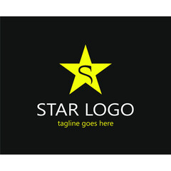 Obraz premium letter S logo inside yellow star symbol