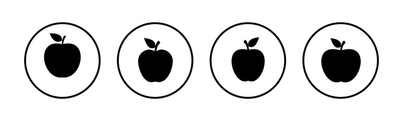 Apple icons set. Apple vector icon
