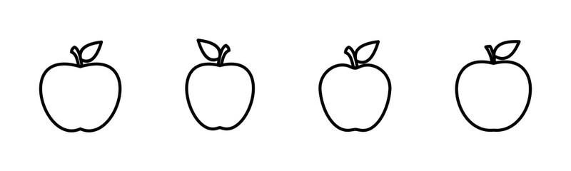Apple icons set. Apple vector icon