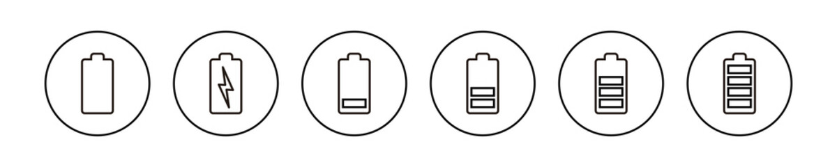 Battery icons set. Battery vector icon