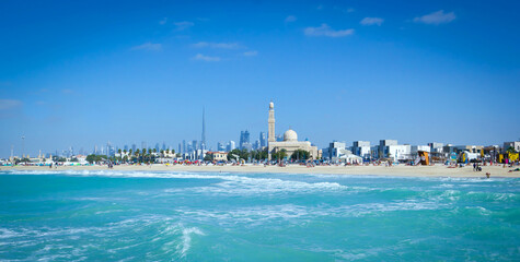 beautiful Sunny beach on the shores of the Persian Gulf