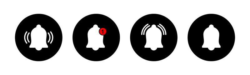 Bell Icons set. Notification symbol. Bell vector icon