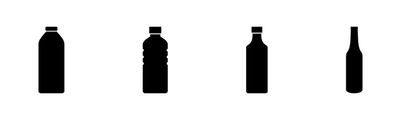 Bottle icons set. Bottle icon in trendy flat design
