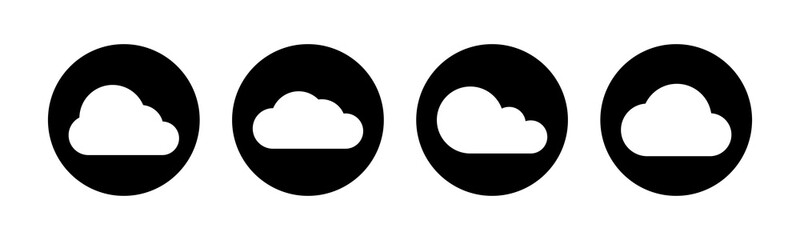 Cloud icons set vector. cloud computing icon