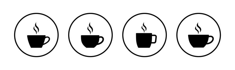 Coffee cup vector icons set. Coffee cup icon. Coffee vector icon. Tea