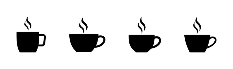 Coffee cup vector icons set. Coffee cup icon. Coffee vector icon. Tea