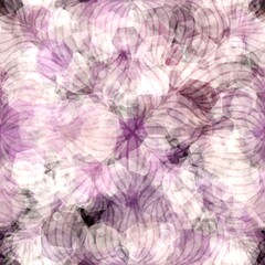 Fototapeta premium Seamless geo splattered hexagon shape pattern print. High quality illustration. Detailed digital render of polygonal shapes spread like confetti and glowing. Seamless repeat raster jpg pattern swatch.