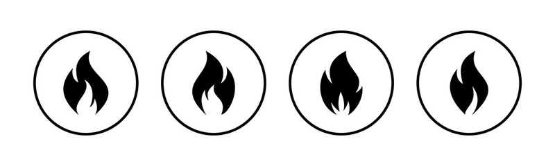 Fire icons set . Fire flame icon template.