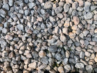 Gray gravel stones background