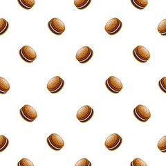 Seamless Pattern Abstract Elements Cookie Snacks Vector Design Style Background Illustration