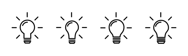 Lamp icons set. Light bulb icon vector. Idea vector icon