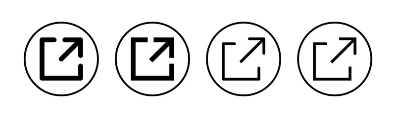 External link symbol vector icons set. Link icon. Link vector icon. Hyperlink chain symbol