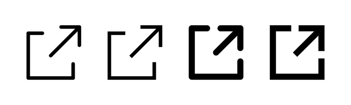 External link symbol vector icons set. Link icon. Link vector icon. Hyperlink chain symbol