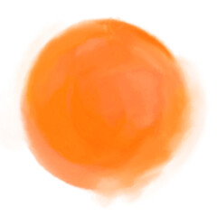 Abstract orange watercolor splash on white background. Pastel color for banner, decoration, brush stroke.