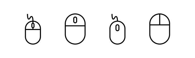 Computer Mouse Icons set. Computer mouse vector icon