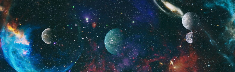 Mystical beautiful space. Unforgettable diverse space background Elements of this image furnished by NASA © Maximusdn