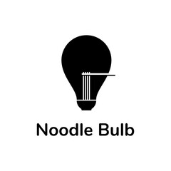 Noodle Bulb Logo. Simple logos are suitable for food businesses especially noodles.