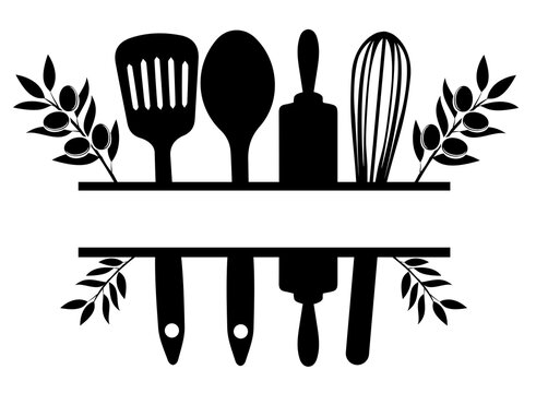 vector kitchen split with olives