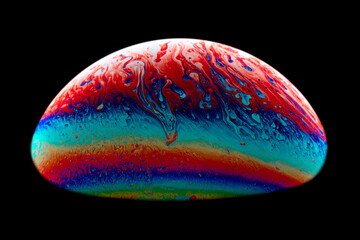 Macro soap bubble abstract texture