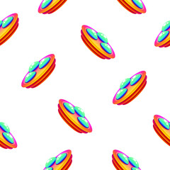 Seamless Pattern Abstract Elements Unidentified Flying Object Alien Ufo Logo Vector Vector Design Style Background Illustration