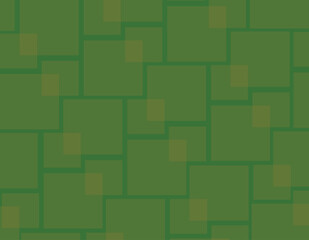 Abstract geometric squares and rectangles background with copy space, green pattern, repeating elements, wallpaper