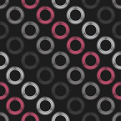 Embroidery. Polka dots seamless pattern. Mosaic of ethnic figures. Patterned texture. Geometric background. Vector illustration for web design or print.