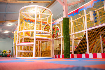 Children's playroom with rope ladders. Children's playroom