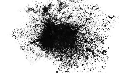 飛び散る黒インクのグラフィック素材