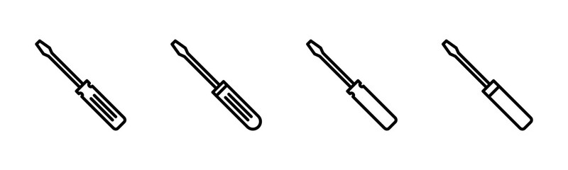 Screwdriver icons set. Screwdriver vector icon
