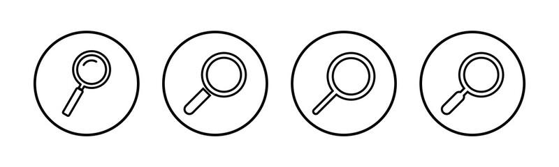 Search icons set. Glass vector icon. search magnifying glass icon. Find